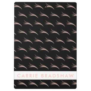 Make Up Rose Gold eyes Black Personalize Name Clipboard