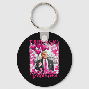 Make Valentine Day Great Again Funny Trump Lovers Keychain