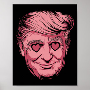 Make Valentine's Day Great Again Funny Trump Heart Poster