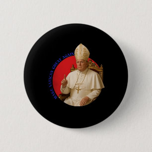 Make Vatican Great Again Funny Pope Trump Retro Ch 2 Inch Round Button