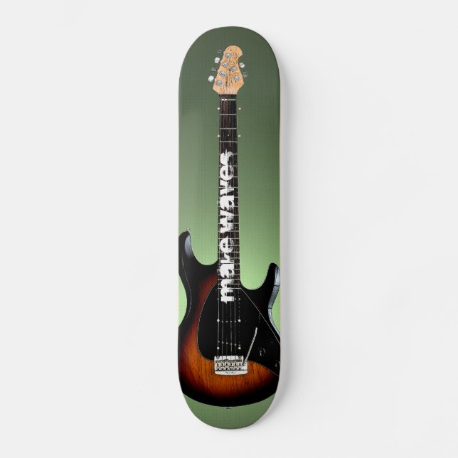 Make Waves Guitar Slinger Skateboard (Front)