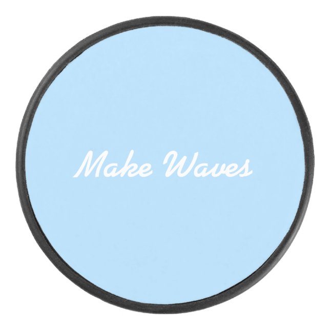 Make Waves Hockey Puck (Front)
