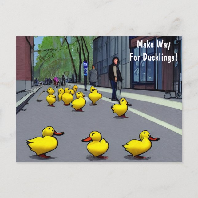 Make Way For Ducklings! Postcard (Front)