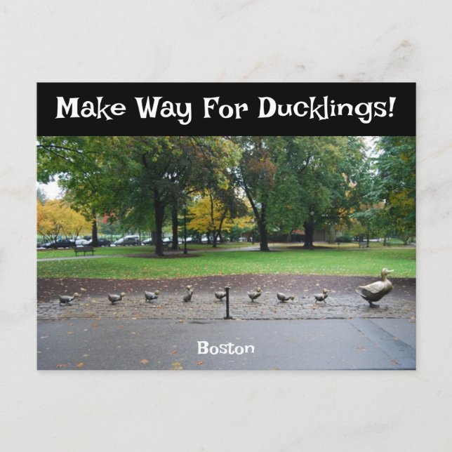 Make Way For Ducklings Postcard (Front)