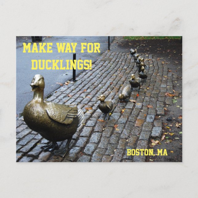 Make Way For The Ducklings Postcard (Front)