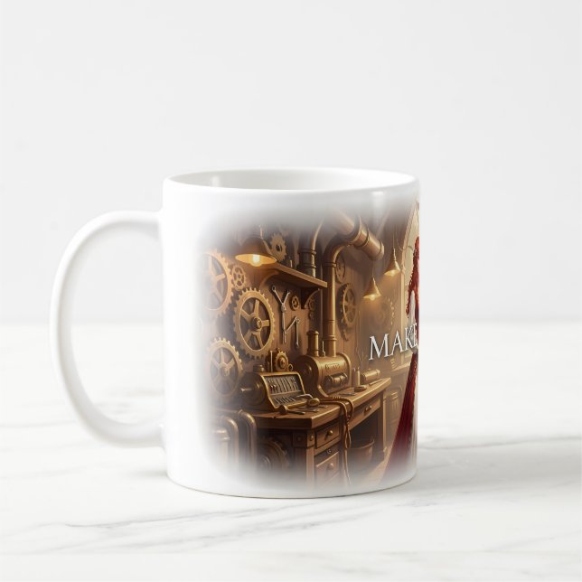 Make Wonder Steampunk Romance Mug (Left)