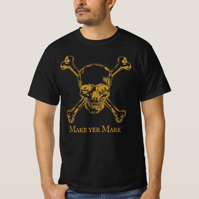 Make Yer Mark! Pirate Skull T-Shirt (Front)