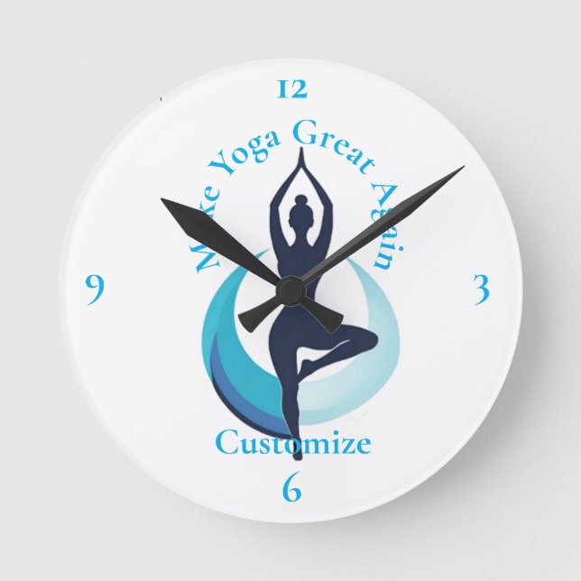 Make Yoga Great Again Thunder_Cove Round Clock (Front)