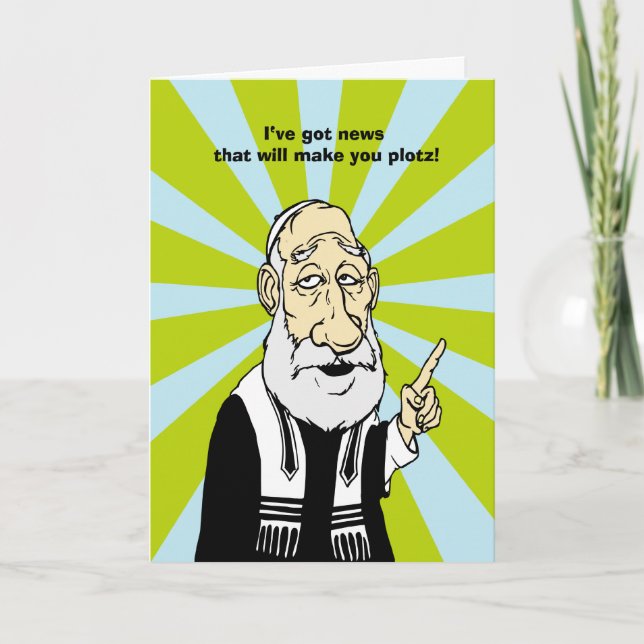 Make you plotz holiday card (Front)