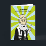 Make you plotz holiday card<br><div class="desc">Send your friends and family Hanukkah greetings with the wise musings of Rabbi Moshe.</div>