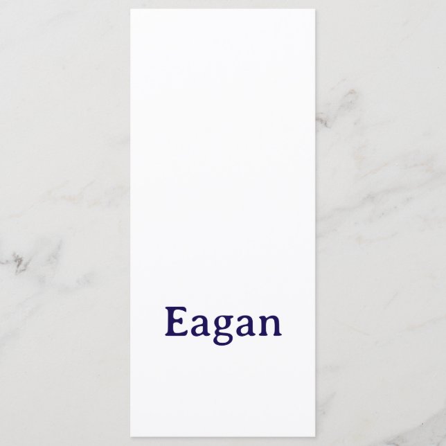 Make Your Brand 4" x 9.25" Squared Flat Menu (Front)