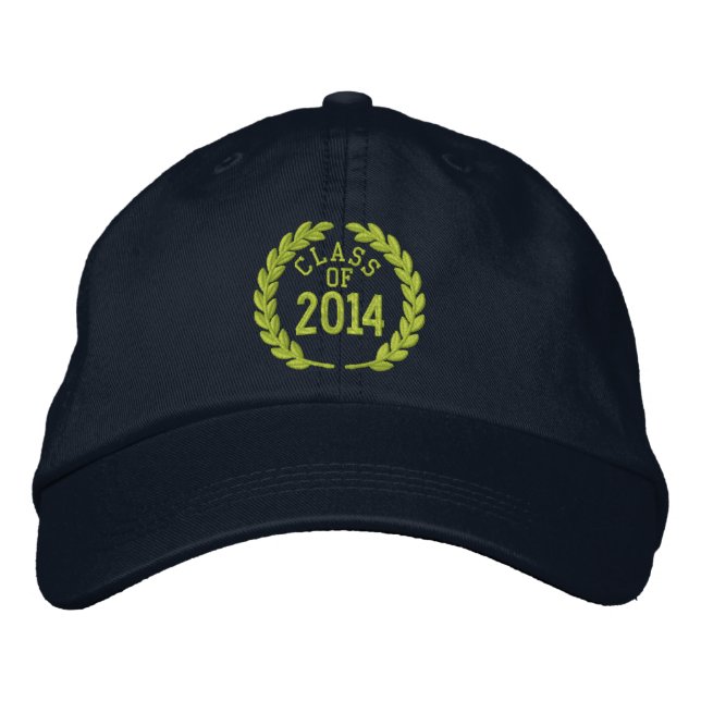 Make your Class Of Your Year Laurels Embroidery Embroidered Hat (Front)