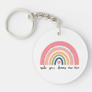Make Your Dreams Come True Rainbow Keychain