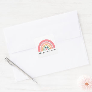 Make Your Dreams Come True Rainbow Square Sticker