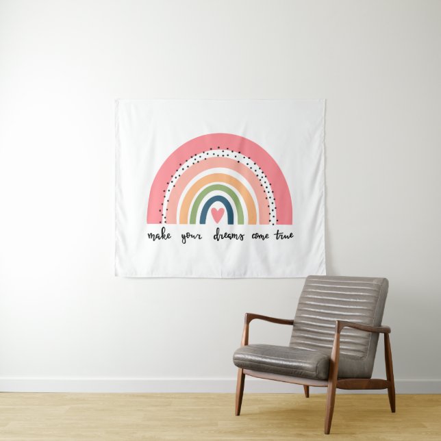 Make Your Dreams Come True Rainbow Tapestry (In Situ (Horizontal))