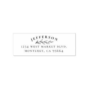 Make Your Elegant Classic Return Address Botanic Self-inking Stamp