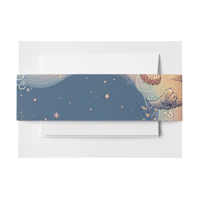 Make Your Favourite Product from Multiple design  Invitation Belly Band (Front Example)