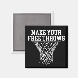 Make Your Free Throws Vintage Basketball Player Magnet