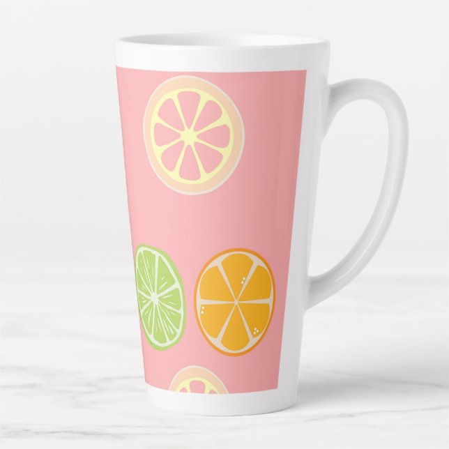 Make your kitchen happy citrusfruits pattern mugs  (Right)
