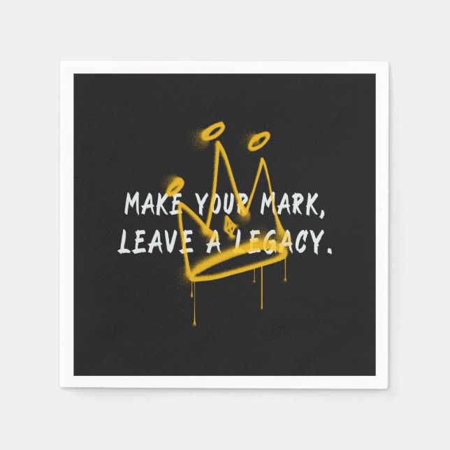 Make Your Mark Graffiti Crown Napkin (Front)
