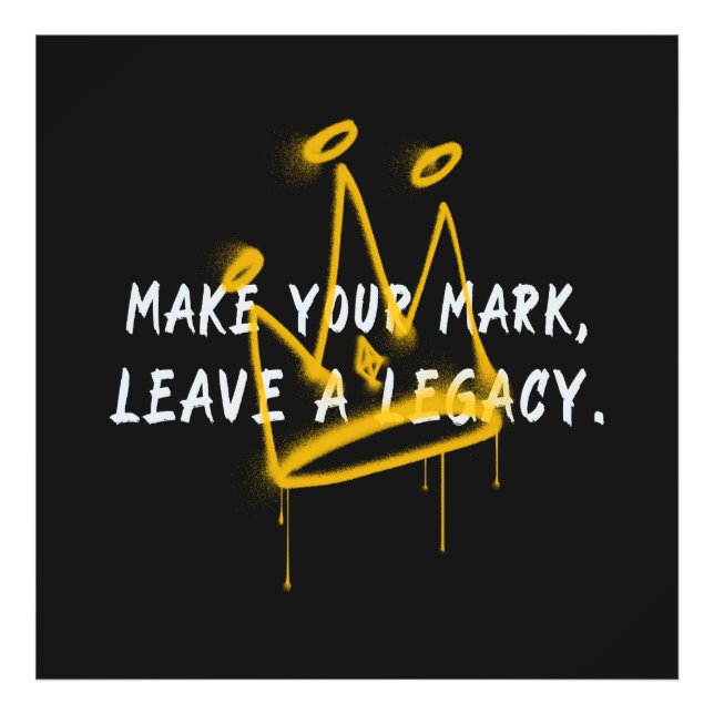 Make Your Mark Graffiti Crown Photo Print (Front)
