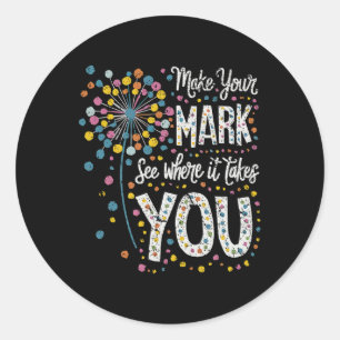 Make Your Mark Happy Dot Day 2024 Dandelion Classic Round Sticker