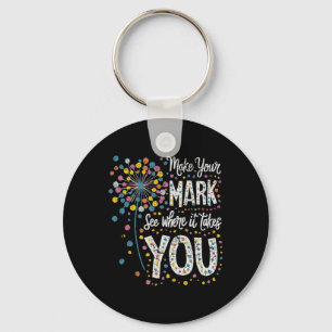 Make Your Mark Happy Dot Day 2024 Dandelion  Keychain