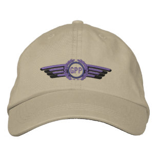 Make Your Monogram Aviation Laurels Pilot Wings Embroidered Hat