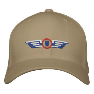 Make Your Monogram Aviation Laurels Pilot Wings Embroidered Hat