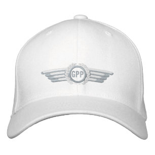 Make Your Monogram Aviation Laurels Pilot Wings Embroidered Hat