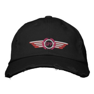Make Your Monogram Aviation Laurels Pilot Wings Embroidered Hat