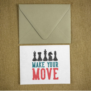 Make your Move Chess Piece Postcard