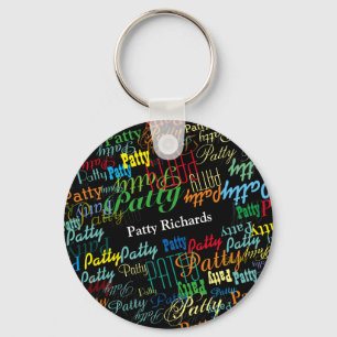 make your name colourful & personalized keychain