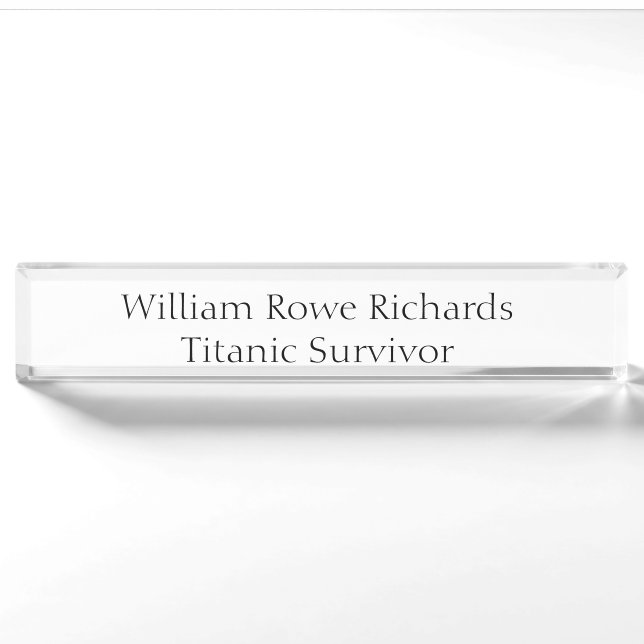 Make Your Name Known Desk Nameplate by Janz (Front)
