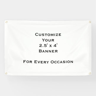 Make Your Own 2.5' x 4' Outdoor with Metal Grommet Banner