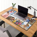 Make Your Own 8 Photo Collage Custom  Desk Mat<br><div class="desc">This desk mat features a customizable photo collage perfect for showcasing your favourite picture of family, pets, friends or grandparents. The modern and cute design is ideal for dog lovers, family, and friends, or anyone looking for a fun desk accessory. It's a great addition to any office space and can...</div>