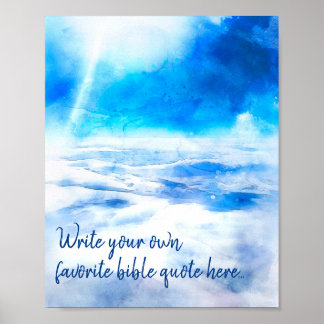 Make Your Own Bible or Christian Quote Blue Heaven Poster