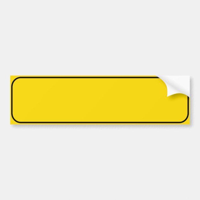 Make Your Own Bumper Sticker (Front)