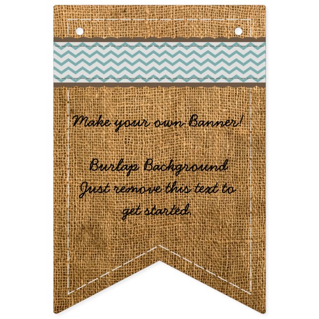 Make Your Own Burlap Banner Background Chevron (Second Flag)