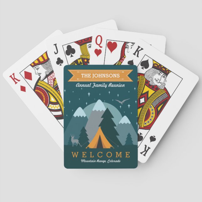 Make Your Own Camping Mountain Outdoor Adventure Playing Cards (Back)