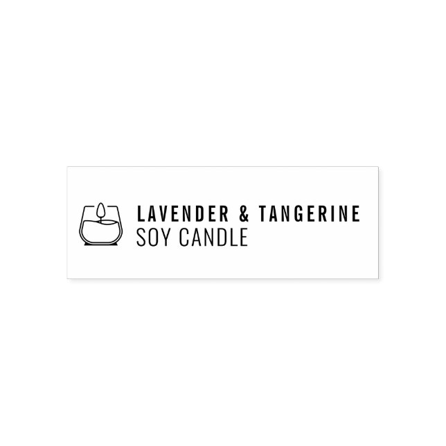 Make Your Own Candle Logo Scent Self-inking Stamp (Design)