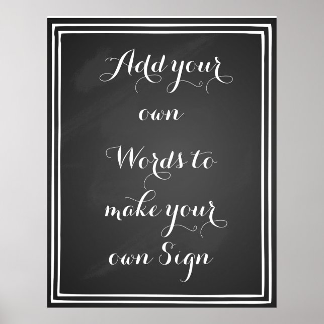 Make your own chalkboard poster for your party (Front)