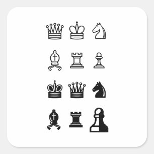 Make your own chess piece stickers with alt codes