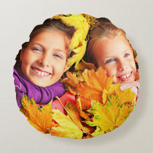 Make Your Own Child's Fall Photo Round Pillow