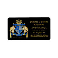 Make Your Own Coat of Arms Blue Gold Eagle Emblem