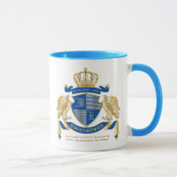 Make Your Own Coat of Arms Blue Gold Eagle Emblem