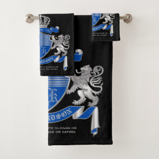 Make Your Own Coat of Arms Blue Silver Lion Emblèm