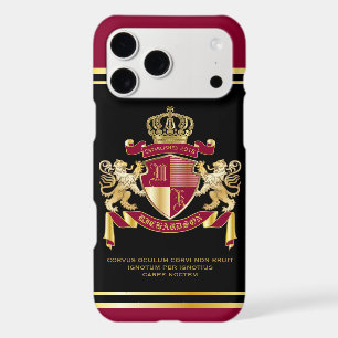 Make Your Own Coat of Arms Red Gold Lion Emblem