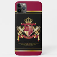 Make Your Own Coat of Arms Red Gold Lion Emblem