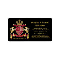 Make Your Own Coat of Arms Red Gold Unicorn Emblem